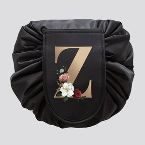 Women's Drawstring Cosmetic Bag Organizer T Gold Series - Glam Warehouse
