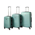 YES4HOMES ABS Luggage Suitcase Set 3 Code Lock Travel Carry Bag Trolley Green 50/60/70 - Glam Warehouse