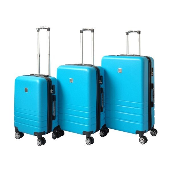 YES4HOMES Expandable ABS Luggage Suitcase Set 3 Code Lock Travel Carry Bag Trolley Aqua - Glam Warehouse